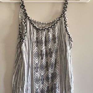 Black and white patterned tank top